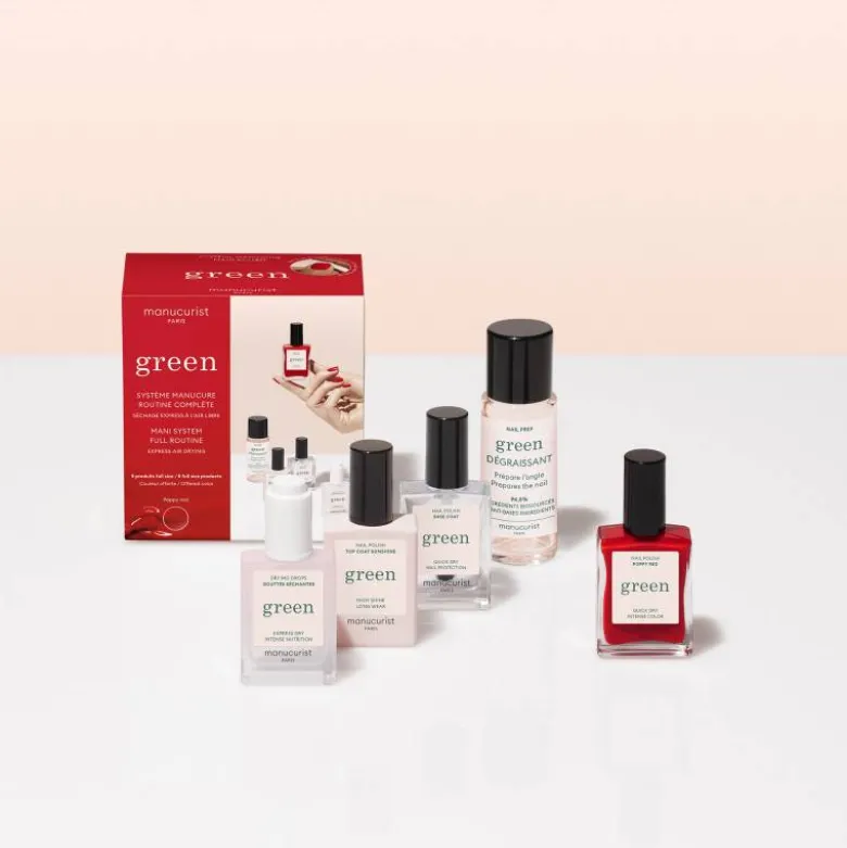 Système manucure Green™ routine complète Poppy Red (5 produits) / 30ml