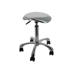 Tabouret de coiffure ergonomique Ergo Stool - Silver chrome