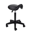 Tabouret de coupe noir Pégase avec assise selle ergonomique
