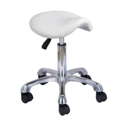 Tabouret ergonomique avec selle de cheval Blanc