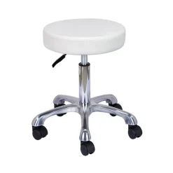 Tabouret à roulettes classique Blanc