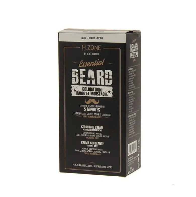 Teinture barbe et moustache Kit Noir / 60ml