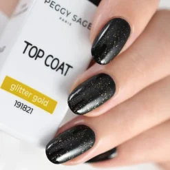 Top Coat glitter gold – protection, brillance, effet scintillant / 11ml