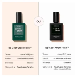Top coat LED gel Xtrem Flash™ - jusqu'à 21 jours de tenue / 15ml
