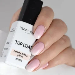 Top Coat pearly milky pink – protection, lumière, look raffiné / 11ml