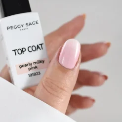 Top Coat pearly milky pink – protection, lumière, look raffiné / 11ml