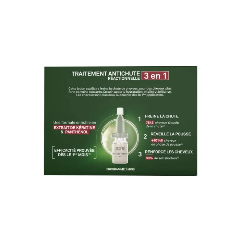 Traitement Antichute Réactionnelle 3 en 1 – réduit la chute, hydrate, fortifie / 84ml