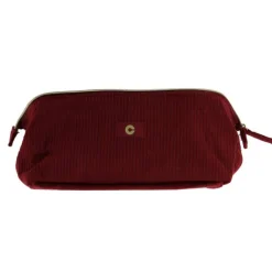 Trousse de make-up en velours côtelé Rouge