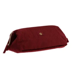Trousse de make-up en velours côtelé Rouge