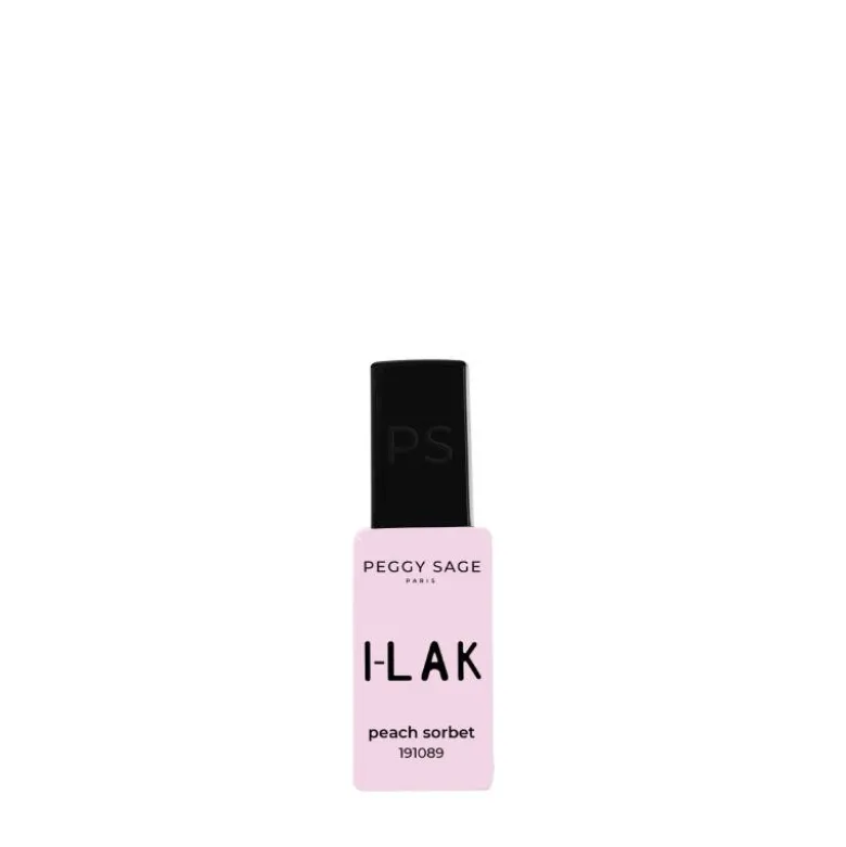 Vernis semi-permanent I-LAK – couleur Peach Sorbet, tenue longue durée / 11ml