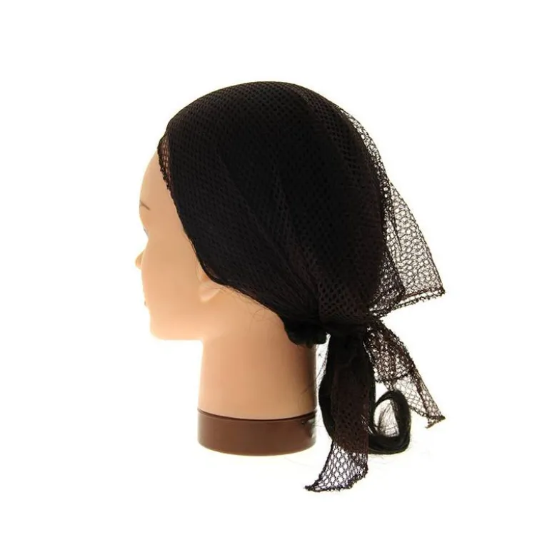 Voilette mise en plis marron maille fine
