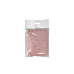 Voilette mise en plis triangulaire en nylon maille large - Rose